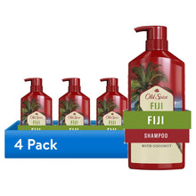 (4 pack) Old Spice Men's Fiji Shampoo for All Hair Types , 22 fl oz