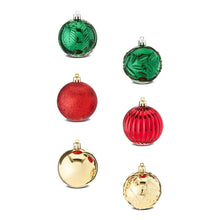 50-Count Red/Green/Gold Shatterproof Ball Christmas Ornaments, by Holiday Time