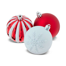 50-Count Red and White Shatterproof Christmas Ornaments, by Holiday Time