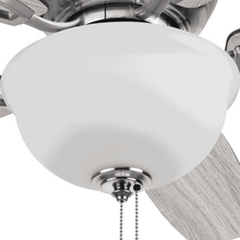 Honeywell Rockford 52" Traditional Satin Nickel Indoor Ceiling Fan with Light, Pull Chains & Reversible Motor