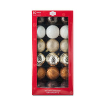 50-Count Brown Shatterproof Ball Christmas Ornaments, by Holiday Time
