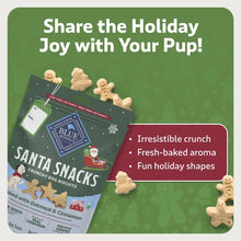 Blue Buffalo Santa Snacks Crunchy Dog Biscuits, Oven-Baked, Oatmeal & Cinnamon, 11-oz. Bag