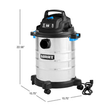 Hart 6 gallon 5 peak HP stainless steel wet/dry vacuum with bonus car cleaning kit, new