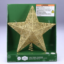 Gold Star LED Christmas Tree Topper, 15", by Holiday Time