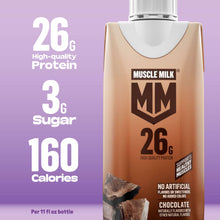Muscle Milk 26g High Protein Shake, Chocolate, Ultra- Filtered Milk 11 fl oz, 4 pack