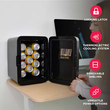 Mini refrigerador personal Frigidaire Retro de 10 l y 15 latas, EFMIS183, acero inoxidable 