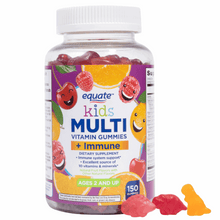 Equate Kids' Multivitamin + Immune Dietary Supplement Gummies, Natural Fruit, 150 Count
