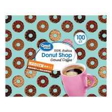 Great Value Donut Shop 100% Arabica Medium Roast Ground Coffee Pods, 38.4oz, 100 Count - Brands For Less USA