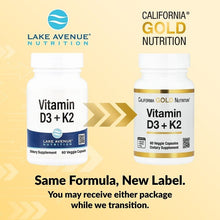 California Gold Nutrition, Vitamin D3 + K2