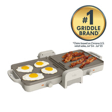 bella 10"x 20" Ceramic Fold-n-Store Dual Temp Griddle, EverGood™ Ceramic Nonstick Coating, Oatmilk