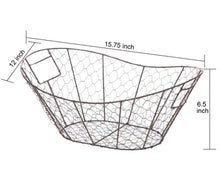 Mainstays Chicken Wire Decorative Storage Basket with Handles