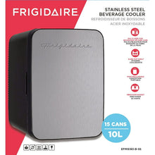 Mini refrigerador personal Frigidaire Retro de 10 l y 15 latas, EFMIS183, acero inoxidable 