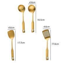 Wok Spatula and Ladle, Skimmer Spoon, Slotted Spatula - 304 Stainless Steel Kitchen Utensils Set, 4-Pieces Cooking Tools,Wok Accessoriesgolden - Brands For Less USA