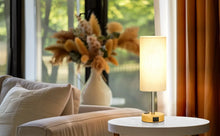 2PCS Small Touch Control Table Lamps for Bedroom, 3 Way Dimmable Bedside Lamp with USB C+A Fast Charging Ports, Nightstand Lamp for Office, Living Room, Reading, Bulbs Included, Wood