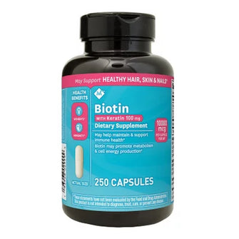 Member'S Mark Biotin 10,000Mcg with Keratin 100Mg Capsules (250 Ct.) - Brands For Less USA