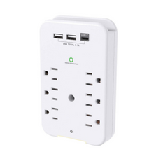 Regleta de enchufes Smartpoint de 6 tomas con puertos USB