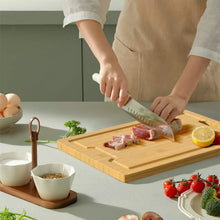 Large Wood Cutting Board, Bamboo Cutting Boards for Kitchen with Juice Groove and Handles, Cutting Boards for Kitchen, 15.75" x 11.81"