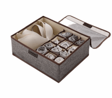 Foldable Drawer Closet Organizers, 12+1-Grid Option for Underwear, Socks, Belts and Ties, Pack of 4