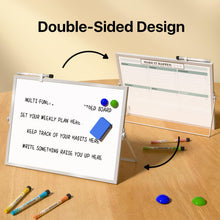 Marsrock Sale 17"×13"Green Desktop Double-Sided Dry Erase Whiteboard with Stand,10Markers,6Magnets,1Eraser,Great for Home,School&Office Planning