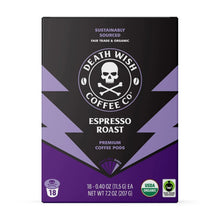 (4 pack) Death Wish Coffee, Organic and Fair Trade, Espresso Roast, Single-Serve Coffee Pods, 18 Count - Brands For Less USA
