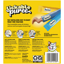 Temptations Creamy Puree Chicken, Salmon & Tuna Lickable Cat Treats, 12g Pouches (24 Pack)