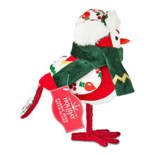 Fabric Bird with Scarf and Hat Christmas Tabletop Decoration, Red/White/Green, 7", by Holiday Time