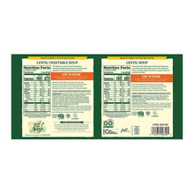 Sopas de lentejas orgánicas de Amy, latas, paquete de 8/14,5 oz.