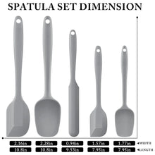 Juego de espátulas de silicona de grado alimenticio para hornear, juego de utensilios de cocina AOKIWO de 5 piezas, resistentes al calor, antiadherentes, aptos para lavavajillas y sin BPA. 