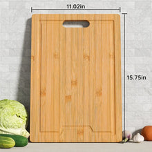 Large Wood Cutting Board, Bamboo Cutting Boards for Kitchen with Juice Groove and Handles, Cutting Boards for Kitchen, 15.75" x 11.81"