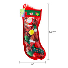 Vibrant Life Holiday 18-Piece Cat Toy Stocking Gift Set, Red
