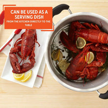 Imusa 10Qt Aluminum Steamer or Stock Pot with Glass Lid & Removable Rack - Brands For Less USA