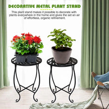 KABB 15'' Tall Plant Stand for Flower Pot Set of 1, Round Metal Plant Stand Indoor, Decorative Black Flower Pot Stand Plant Table - Brands For Less USA