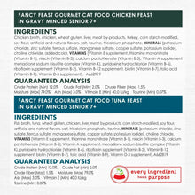 Purina Fancy Feast Senior Classic Pate Wet Cat Food, Minced Collection, 3 oz Cans (12 Pack)