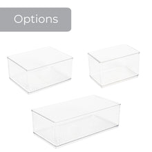 Mainstays Large Clear Plastic Organizer Bin for Bathroom