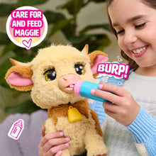 furReal Maggie the Feed & Follow Cow, 11 Inch Interactive Plush Cow, Boys and Girls Ages 4 Up