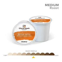 Gloria Jean's Coffees Butter Toffee Flavored K-Cup Pods, Light Roast, 24 Count for Keurig Brewers - Brands For Less USA