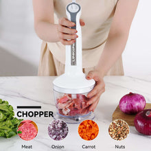 LINKChef Immersion Blender, 20-Speed 1000W 5-in-1 Immersion Hand Blender, Stick Blender with Turbo Mode, Baby Food Processor with Chopper, Blender for Kitchen with 600ml Beaker (White)