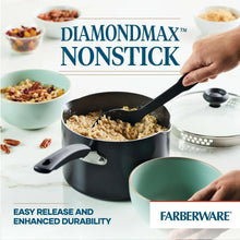 Farberware Easy Clean 3 Quart Nonstick Straining Sauce Pan with Pouring Spout and Lid, Dishwasher Safe, Black - Brands For Less USA