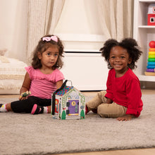 Melissa & Doug Take-Along Wooden Doorbell Dollhouse - Doorbell Sounds, Keys, 4 Poseable Wooden Dolls - Brands For Less USA