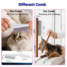 DXIMRX 7 Pcs Cat Dog Brush Grooming Kits, Best Combo Brush for Dogs Cats, Blue