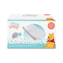 Disney Winnie the Pooh Contoured Changing Pad with Plush Cover by Delta Children – Machine Washable Cover and Waterproof Outer Layer, Grey