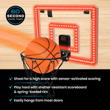 Over-the-Door Basketball Hoop, Indoor Sports Game, Battery-powered, for All Ages
