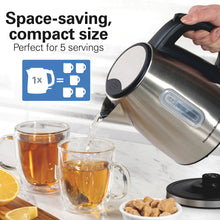 Hamilton Beach Stainless Steel Electric Kettle, Tea & Water Kettle, 1.2L, with Ultra-Fast Heating & Auto Shutoff