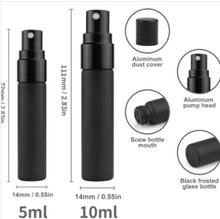 Portable Mini Refillable Perfume Atomizer, 10ml/0.34 oz, Pocket-Size Empty Cologne Sprayer for Travel, Black, Pack of 4