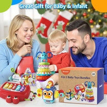 Dimoarch 4 in 1 Baby Toys 6-12 Months Boys Girls, Montessori Babies Toy, Infant Toys Suitable for 3-6-9-12 Months Old Baby Boys and Girls Toy Bundles Gift - Brands For Less USA