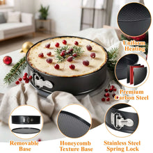 Aovky Springform Cake Pans Set of 3, Nonstick Spring Form Pan with Removable Bottom, 4, 7, 9, Inch Round Leakproof Cheesecake Pans for Baking with 30 Pcs Parchment Paper Liners - Brands For Less USA