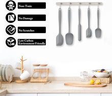 Juego de espátulas de silicona de grado alimenticio para hornear, juego de utensilios de cocina AOKIWO de 5 piezas, resistentes al calor, antiadherentes, aptos para lavavajillas y sin BPA. 