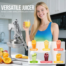 Sopito Manual Juicer Press, Effortless Cast Iron Juicer Professional Safety Stainless Steel Hand Press Juicer for Fresh Lemon, Lime, Orange & Pomegranate,Easy to Clean with Brusher