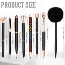 WEMATE 8Pcs Set for Journaling, Glitter Fancy Pens Gifts for Women, Office Black