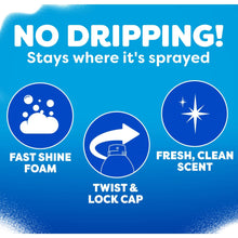 Windex Fast Shine Foam Glass Cleaner, No-Drip Aerosol Cleaning Spray, 19 oz.